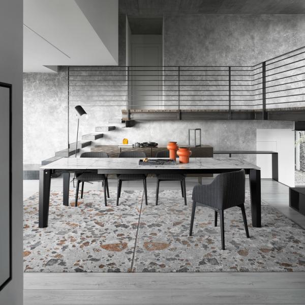 カリガリス 伸長式ダイニングテーブル ALPHA アルファ CS4120-R160 セラミック天板 ...