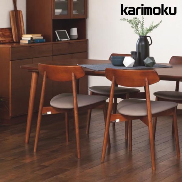 カリモク 食堂椅子 CD40モデル 合成皮革 CD4015 CD4035 ダイニングチェア プレミア...