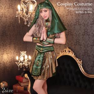 コスプレ ハロウィン 2022 おうちハロウィン コスプレ衣装 6点セット クレオパトラコスチュームセット｜nina-happy-casual