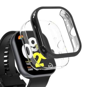 Hianjoo 2個入り Xiaomi Redmi Watch 4 対応 ケース フィルム 保護カバー + フィルム 一体型 Redmi Watch 4 対応 カバー TPU素材 ソフトケース 全面