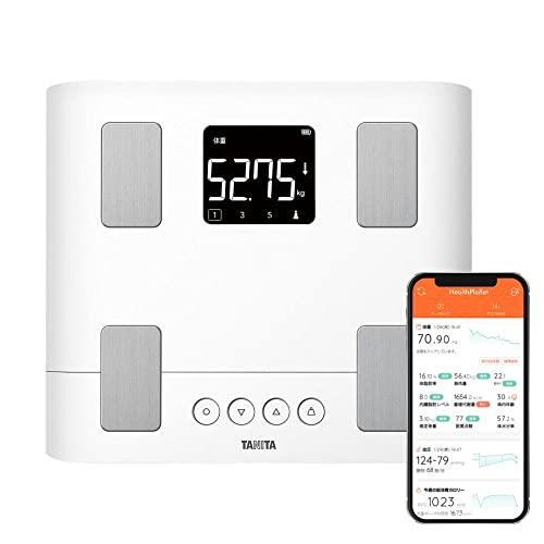 タニタ 体重計 体組成計 スマホ連動 50g単位 バックライト BC-332L WH ホワイト 子供...