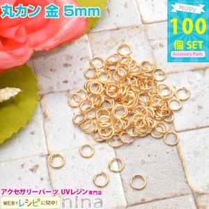 丸カン 金 5mm 約100個 レジン パーツ セット 材料 レジン用パーツ レジン用品 素材 入れ物｜ninastore