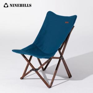 【NINEHILLS バタフライチェア Lサイズ】アウトドアチェア ウッドチェア キャンプチェア 折りたたみ 収納簡単 木製 収納ケース