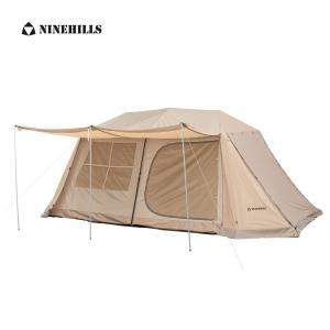 NINEHILLS ロッジ型テントSENAI75 (4〜6人)2ルームテント ワンタッチ 2部屋  ...