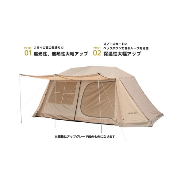 NINEHILLS ロッジ型テントSENAI75 (4〜6人)2ルームテント ワンタッチ 2部屋 設...