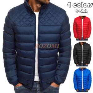 中綿ジャケット メンズ 防寒ジャケット 短装 立ち襟 中綿コート 綿入れ アウター ジャンパー 防風保温 あったか 暖かい ジャケット 大きいサイズ