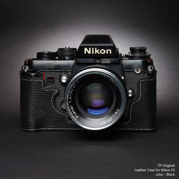 TP Original Nikon F3 専用 レザー カメラケース Black ブラック おしゃれ...