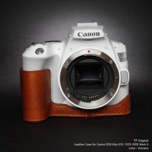 TP Original Leather Camera Body Case for Canon EOS Kiss X10 / EOS 200D MarkII Volcano キャノン 本革 レザー カメラケース TB062HD2-LB｜nineselect