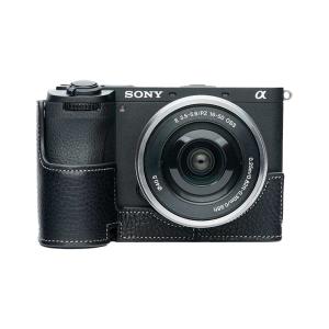 カメラケース TP Original SONY α6700用 レザー ケース Black おしゃれ 本革 牛革 速写ケース ソニー TB06A67-BK｜nineselect