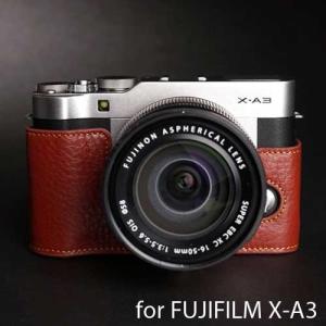 TP Original ティーピー オリジナル Leather Camera Body Case for FUJIFILM X-A3 おしゃれ 本革 カメラケース Brown(ブラウン)｜nineselect