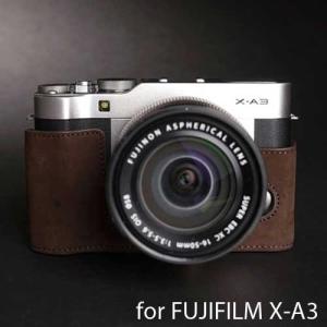TP Original ティーピー オリジナル Leather Camera Body Case for FUJIFILM X-A3 おしゃれ 本革 カメラケース Dark Brown(ダークブラウン)｜nineselect