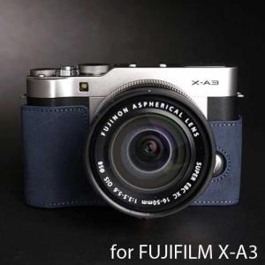TP Original ティーピー オリジナル Leather Camera Body Case for FUJIFILM X-A3 おしゃれ 本革 カメラケース Navy(ネイビー)｜nineselect