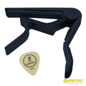 9℃　Basic Capo For Guitar 厚みが選べるオリジナルピック付き　/ カポタスト  カポ エレキ アコギ クラシックギター ピック【ゆうパケット対応可能】｜ninevolt-y