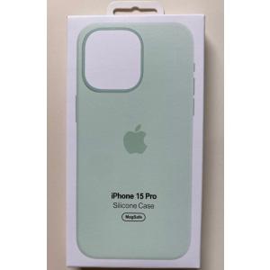【新品】純正 iPhone 15 Pro シリコンケース・ソフトミント① MagSafe対応 iPhone 15 Pro シリコンケース・ソフトミント 新品