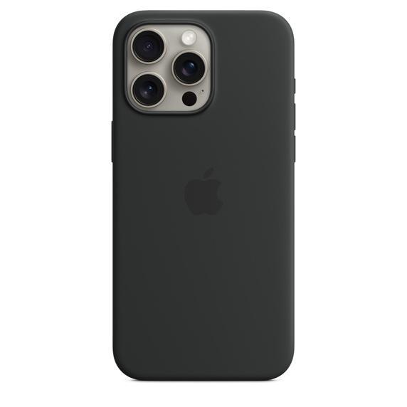 iPhone 15 Pro Max シリコーンケース - ブラック MagSafe対応 / MT1M...