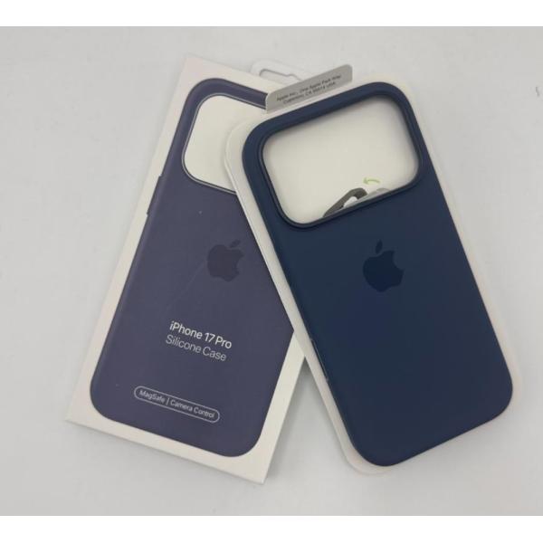 新品 iPhone17pro シリコンケース アンカーブルー