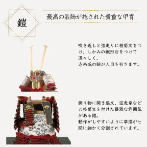 五月人形 鎧 鈴甲子雄山 名前札 赤糸威胴丸之...の詳細画像3