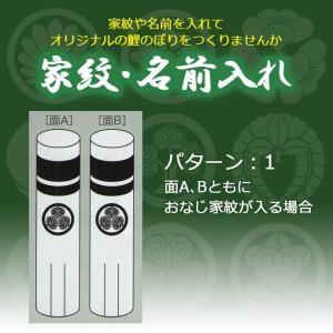 鯉のぼり 家紋・名前入れ パターン1 3m?7mセット｜ningyo-yuino