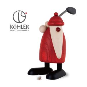 ドイツ製 木製 ゴルフ Kohler クリスマス オーナメント 置物 インテリア 飾り サンタ 北欧 おしゃれ ヨーロッパ雑貨 オブジェ｜ningyohonpo