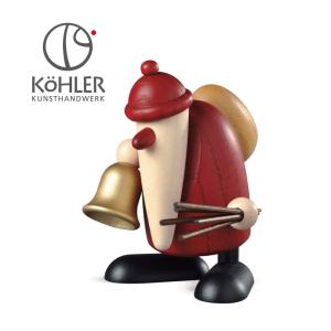 ドイツ製 木製 Kohler クリスマス オーナメント 置物 サンタ 北欧 おしゃれ ベルサンタ｜ningyohonpo