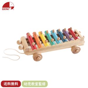 楽器 鉄琴 シロフォンカー エドインター 木のおもちゃ 知育玩具 シロフォン 出産祝い 誕生日 プレゼント 赤ちゃん 男の子 女の子