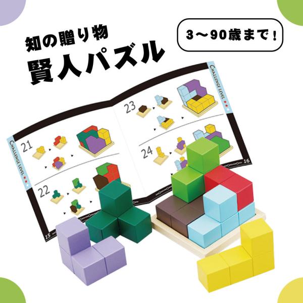賢人パズル 知の贈り物 ブロック 知育玩具 エドインター パズル おもちゃ プレゼント 誕生日 かわ...