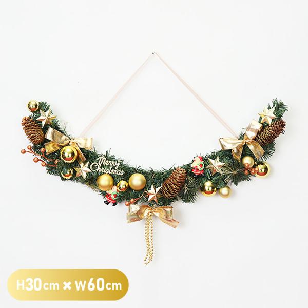 クリスマススリース リース スワッグ 壁掛け ミニ 置物 飾り 装飾 ディスプレイ インテリア デコ...