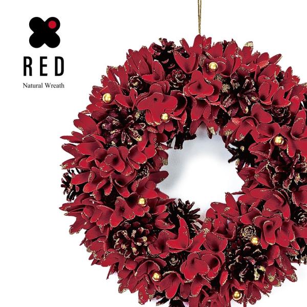 クリスマスツリー クリスマス リース 北欧 おしゃれ ボール 35cm  RED
