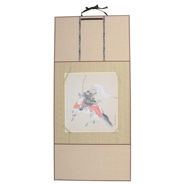 アウトレット品色紙掛け白馬武者 19ya1048 緞子