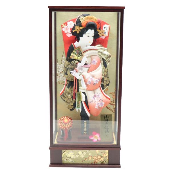 羽子板 ケース飾り 花梨 20号 匠一好 高さ79cm 花梨塗ケース 2024-ys137