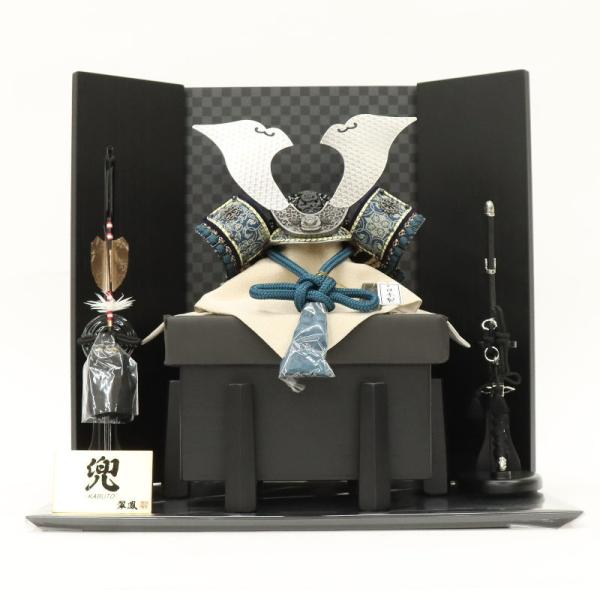 五月人形 兜飾り平飾 翠鳳作 8号 永遠之兜 DEEP SEA 黒の黒桐いちまつ 2025-tb05...