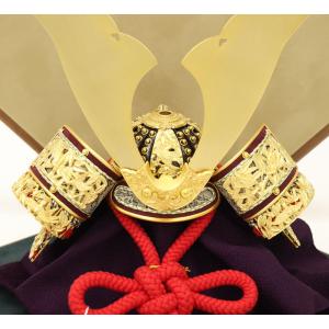 五月人形 兜飾り平飾 一徳作 10号 竹雀 ゴ...の詳細画像3