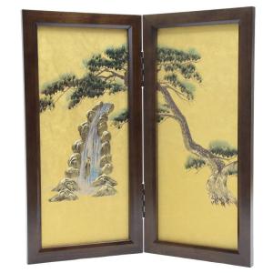 アウトレット品 五月人形屏風単品 25号五月屏風 二曲 龍A 21ya2060