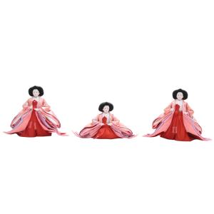ひな人形3人官女単品☆中〜中の小サイズ☆小三五52(小道具付き