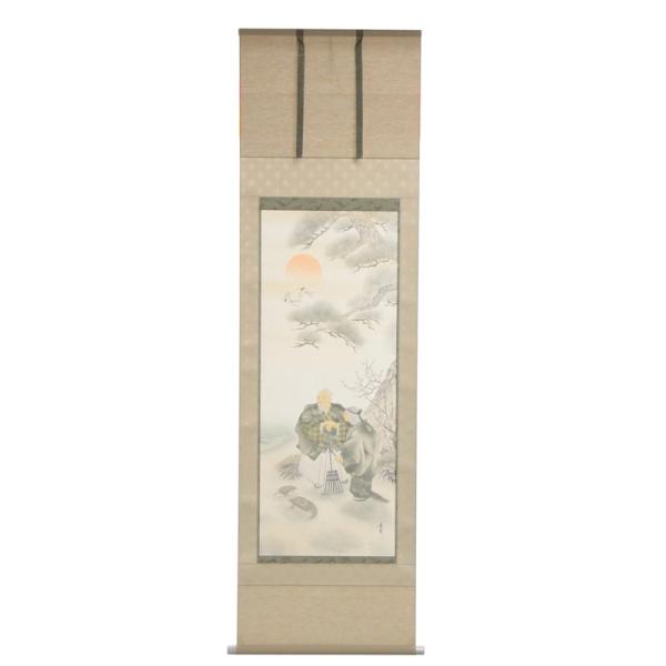 アウトレット品 掛軸慶祝画 尺五 高砂 (筆者：植田寿甫) 22a-ya-2369