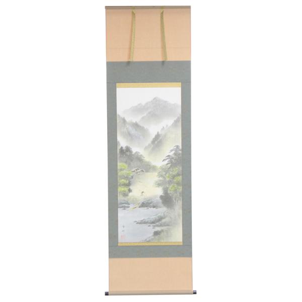 アウトレット品 掛軸縁起画 望郷彩遷 (筆者：中山) 22a-ya-2380