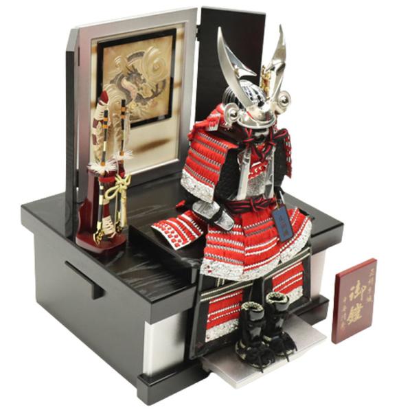 アウトレット品 五月人形 鎧 収納飾り 5号 武蔵上赤縅隼鎧 24a-ya-0083