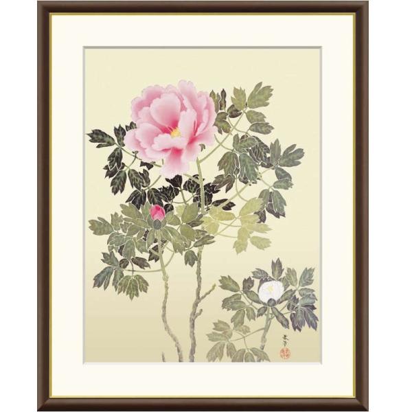 額絵 菱田春草 牡丹 f8・f6・f4サイズ 日本の名画シリーズ gk-a5-j2113（p110）...