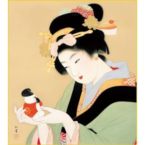 色紙絵 複写複製画色紙 上村松園 御所人形 k10-011（代引き不可）｜ningyou