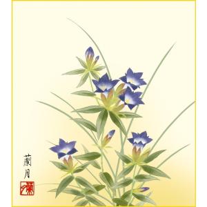 色紙絵 花鳥画 吉井蘭月 桔梗 四季絵 k5-021c（代引き不可）｜ningyou