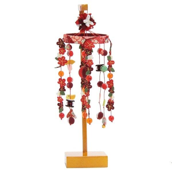 吊るし飾り 3月 雛人形 ミニ スタンド付き 卓上タイプ 高さ28cm