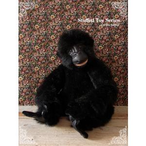 7月再入荷予定 くったりゴリラBIG (ブラック) ぬいぐるみ 座高約38cm