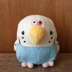 ホワイトインコ風ぬいぐるみ TST ムニュマム XLサイズ セキセイインコ（ホワイト/ブルー
