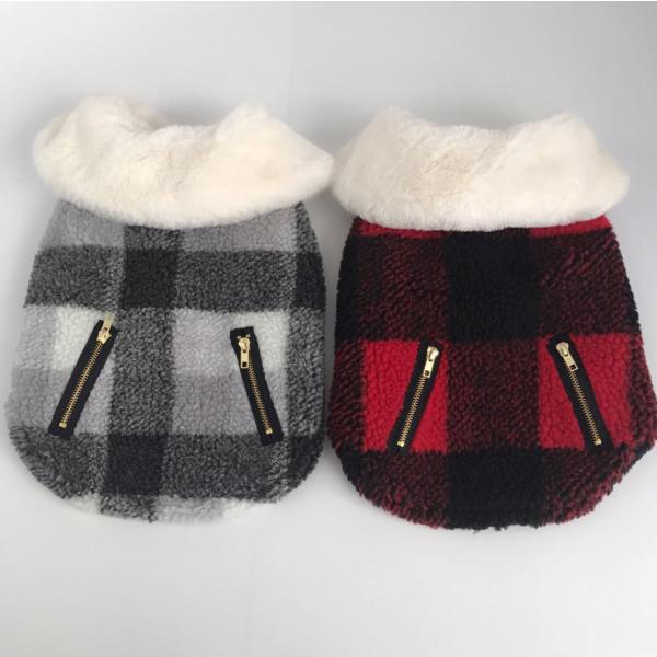 ジジ・ルシアン ZIZILECHI チェック柄コート 秋冬モデル 袖なし ダックス 犬洋服 犬服 犬...