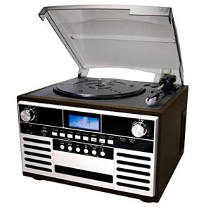 FUZE Bluetooth搭載多機能レコードプレーヤー CLS60 レコード(EP/LP) CD AM/ワイ