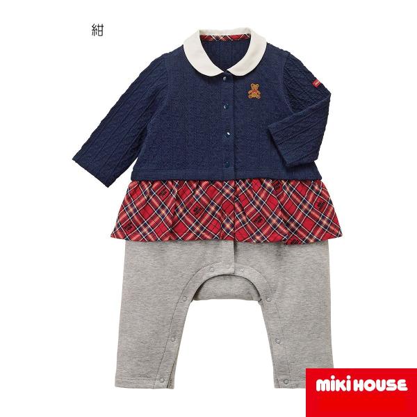 mikihouse【ミキハウス】カバーオール15000 子供服 ギフト プレゼント70cm紺
