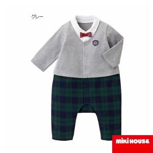 mikihouse 【ミキハウス】 カバーオール000 子供服 プレゼント70cmグレーの商品画像