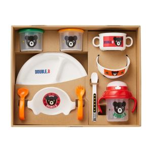 ミキハウス　出産祝い　2セット分 MIKI HOUSE（ミキハウス） 出産祝い ダブルB ベビー食器セット 女の子