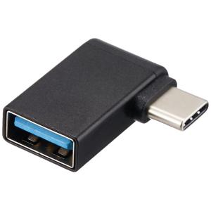 アイネックス USB3.1 Type C 変換アダプタ Cオス - Aメス タイプC L型 U30CA-LFADT｜nino-1028