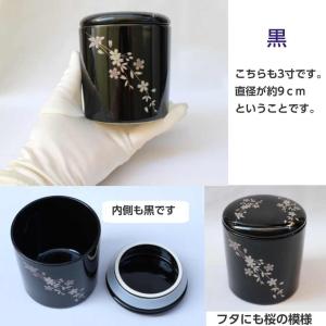 骨壷3寸 銀襴さくら ルリ 黒 シリコンパッキ...の詳細画像3